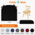 downluxe Chair Cushions for Dining Chairs, Memory Foam Linen Kitchen Chair Pads with Ties, Waterproof, Stain-Resistant and Washable Cover, 17" x 16" x 2.5", Black, 6 Pack