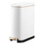SYNCVIBE Bathroom Trash Can with Soft-Close Lid 3.5 Gallon Stainless Steel Garbage Can with Removable Inner Bucket Slim Trash Bins for Bedroom, Office(Matte White)
