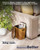 BLUEWEST 2.6 Gallons Acacia Wooden Wastebasket with Lid & Plastic Bin – Small Trash Can for Bathroom, Bedroom, Office – Decorative Wood Bin with Handle for Under Counter Use