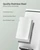 SONGMICS Bathroom Trash Can, 1.3 Gallon (5 L) Small Trash Bin with Lid, Slim for Small Spaces, Stainless Steel Garbage Can, Soft Close, White ULTB560W05