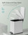 SONGMICS Bathroom Trash Can, 1.3 Gallon (5 L) Small Trash Bin with Lid, Slim for Small Spaces, Stainless Steel Garbage Can, Soft Close, White ULTB560W05