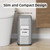 KHMMGK 8L/2.1 Gal Small Bathroom Trash Can with Lid, Swing-Top Rectangular Waste Bin, Stainless Steel Garbage Can for Home, Office, Toilet, Bedroom, Living Room (Silver)