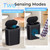 jinligogo 2 Pack 5 Gallon Bathroom Trash Can with Lid, Automatic Motion Sensor Black Trash Can, Touchless Slim Waterproof Garbage Bin for Kitchen, Bedroom, Office, and Bathroom
