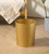 Venalys Gold Hammered Metal Trash Can Wastebasket, Decorative Stylish Garbage Can Waste Basket, Modern Farmhouse Round Trash Bin for Bathroom, Bedroom, Kitchen and Office (Large)
