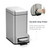 Sineng 1.6 Gallon Stainless Steel Slim Rectangular Pedal Trash Can with Soft Close Lid,Space-Saving Waste Bin for Bathroom,Bedroom,Durable Pedal Step Trash can,Compact Trash bin