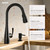 Matte Black MotionSense Wave One-Handle Touchless Kitchen Faucet