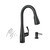 Moen Essie Matte Black MotionSense Wave One-Handle Touchless Kitchen Faucet with Pulldown Sprayer and Soap Dispenser, 87014EWBL