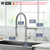 Faucet with Lock Sprayer,Single Handle Spring Stainless Steel