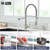 Faucet with Lock Sprayer,Single Handle Spring Stainless Steel