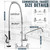 Faucet with Sprayer, 36 Inch Height Commercial Sink Faucet