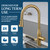 Faucet with Pull-Down Sprayer, 3 Flow Modes (Sweep/Stream/Waterfall), 360°