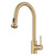 KRAUS Bolden 2-Function Single Handle Pull Down Kitchen Faucet in Spot-Free Brushed Brass, KPF-1616BB