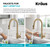 KRAUS Bolden 2-Function Single Handle Pull Down Kitchen Faucet in Spot-Free Brushed Brass, KPF-1616BB