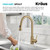 KRAUS Bolden 2-Function Single Handle Pull Down Kitchen Faucet in Spot-Free Brushed Brass, KPF-1616BB