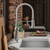 Mount High-Arc Handle Kitchen Faucet (Deck Plate Included)