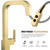 Faucet with Pull Down Sprayer, Lava Odoro Gold Single Handle