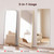 76"x34" Full Length Mirror with Stand, Lightweight & Easy to Move, Free-Standing Mirror for Dressing Room Bedroom, 3-in-1 Usage