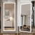 58"x18" Lighted Full Body Mirror with Stand, Dimmable & 3 Color Lighting Standing/Leaning/Wall Mounted Vanity Mirror for Bedroom