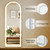 GLSLAND 20"x56" Arched LED Full Length Mirror with Lights – Wall Mounted or Standing Full Body Mirror for Bedroom/Cloakroom