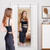 47"x 15.8" Full Body Over The Door Hanging Wall Mounted Mirror for Bedroom, Living Room, Cloakroom, Square Black