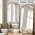 71" x 32" Floor Mirror with Stand, Matte Aluminum Alloy Frame Full Body Mirror, Standing Hanging or Leaning for Bedroom