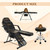 Massage Headrest Table with Rolling Stool, Split Legs Design