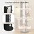 KEIKI Full Length Mirror with Cloak Rack, 66"x18" Rotatable Full Body Mirror Solid Wood Floor Mirror for Bedroom