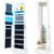 MAT EXPERT 360° Swivel Jewelry Organizer with Full Length Mirror, Standing Jewelry Storage Organizer with Rear Storage Shelves