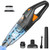 GHUSTAR Handheld Vacuum Cordless - 25000PA Strong Suction Hand Held Car Vacuum Cleaner Portable with Multi-Nozzles
