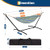 Garvee Instant Setup Hammock with Reinforced Steel Frame, Portable Outdoor Hammocks for Garden Camping, Heavy Duty Garden Yard Outdoor 350 LBS Capacity, Blue Green Stripes