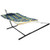 Sunnydaze Rope Hammock with Stand for Outside- 275-Pound Capacity - Includes 12-Foot Hammock Stand, Spreader Bar, Pad, and Pillow - Lakeview