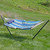 Sunnydaze Rope Hammock with Stand for Outside- 275-Pound Capacity - Includes 12-Foot Hammock Stand, Spreader Bar, Pad, and Pillow - Lakeview