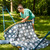 Sunnydaze Outdoor Hammock with Spreader Bar - 450-Pound Capacity Curved Spreader Bar Hammock - Navy and Gray Octagon