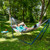Sunnydaze Outdoor Hammock with Spreader Bar - 450-Pound Capacity Curved Spreader Bar Hammock - Multicolor Quatrefoil