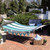 Sunnydaze Woven Double Hammock for Outside with Crocheted Edges and Spreader Bars - 600-Pound Weight Capacity Outdoor Hammock for Trees - Lagoon Stripes