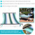 Sunnydaze Woven Double Hammock for Outside with Crocheted Edges and Spreader Bars - 600-Pound Weight Capacity Outdoor Hammock for Trees - Lagoon Stripes
