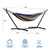 Garvee Double Hammock with Foldable Steel Stand and Carry Bag – Indoor/Outdoor Standing Hammock, 450 LBS Capacity, for Garden, Camping, Beach (Tropical)