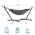 Garvee Double Hammock with Foldable Steel Stand and Carry Bag – Indoor/Outdoor Standing Hammock, 450 LBS Capacity, for Garden, Camping, Beach (Black)
