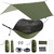 Miztli Camping Hammock with Net & Rain Fly All-in-1 - Double & Single Portable Hammock Ripstop Nylon, Complete Kit w/Adjustable Tree Straps for Backpacking, Outdoor, Travel