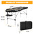 Massage Table Portable Spa Bed Aluminium 3 Folding Lash Bed Height