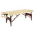 Portable Massage Table in Cream with Walnut Legs- Spa Bed