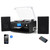 DIGITNOW Bluetooth Record Player Turntable with Stereo Speaker, LP Vinyl to MP3 Converter with CD, Cassette, Radio, Aux in and USB/SD Encoding