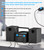 40W Home Stereo System with Bluetooth, FM Radio/USB/TF/AUX/Remote Control, Detachable Wooden Bookshelf Speakers