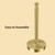 YUMORE Paper Towel Holder Countertop, Paper Towel Holder with Weighted Base Non Slip, Standing Paper Towel Roll Holder for Kitchen Bathroom, Stainles Steel (Gold)
