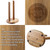 MyGift Premium Acacia Solid Wood Countertop Paper Towel Roll Stand with Easy-Tear Dispenser