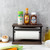 MyGift Kitchen Countertop Paper Towel Holder and Condiment Display Shelf Rack