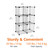 Stackable Storage Organizer, Metal Shelving Unit, No-Tool Assembly, 26"W