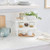 Organizer Shelves for Dishes, Pantry Organization, 12.5" L x 8" D x 4.5" H, Set of 2, White
