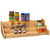 Organizer- 3 Tier Bamboo Expandable Display Shelf Yellow