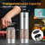 2Pack Electric Salt and Pepper Grinder Set USB Rechargeable with Warm LED Light